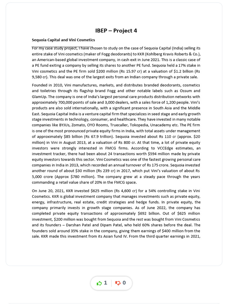 IBEP - Project 4 | PDF