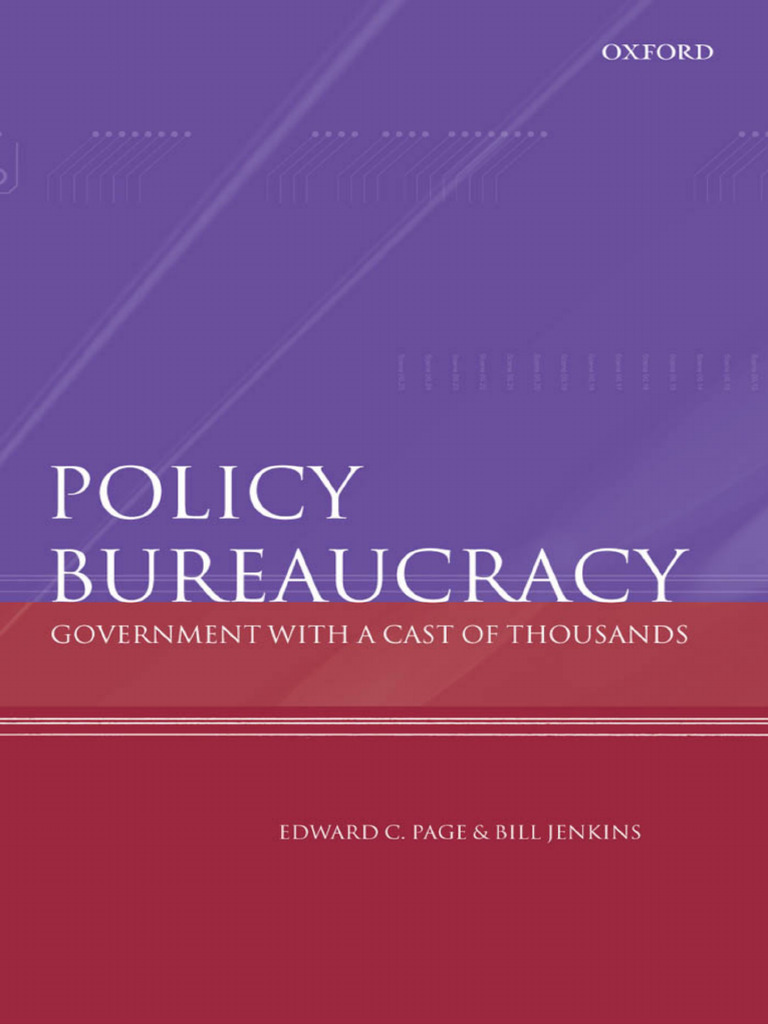 Edward C. Page, Bill Jenkins - Policy Bureaucracy - Government With A ...