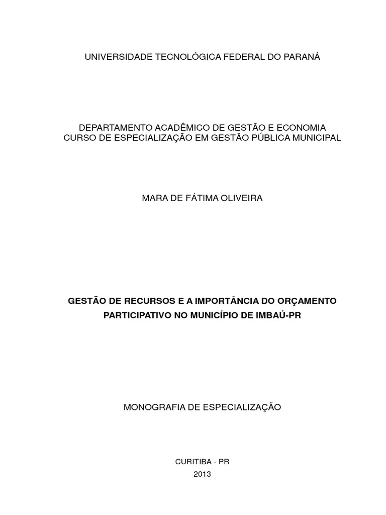 Manografia Utfpr CT - GPM - Iii - 2013 - 36 | PDF