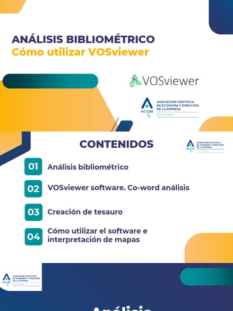 Taller Ecn Acede Analisis Bibliometrico C Omo Utilizar Vosviewer Pdf