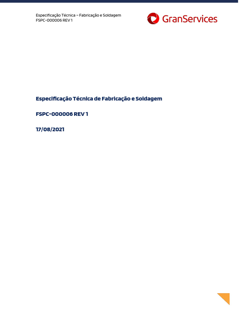 FSPC-000006 - ET - Fabricação e Soldagem | PDF