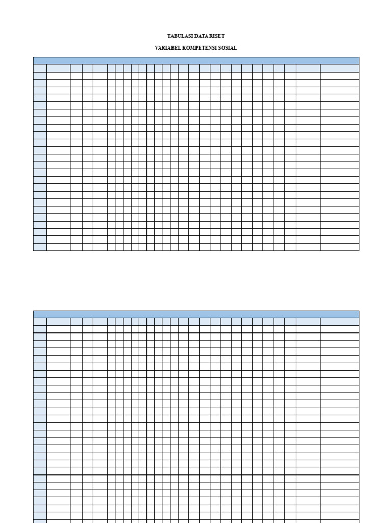 Tabulasi Data Riset | PDF