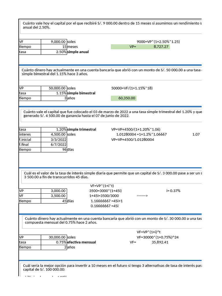 Matematica Financiera | PDF | Dinero | Finanzas y dinero