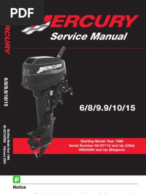 Mercury Download 1986 2003-6-8 9-9-10 15 HP Service Manual 2.