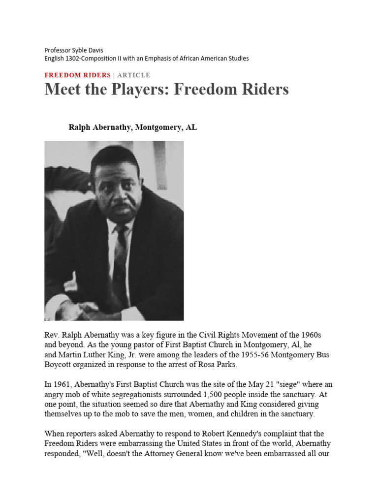 Freedom Riders (The Players) (1) - 2 | PDF