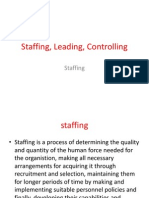 Staffing, Leading, Controlling