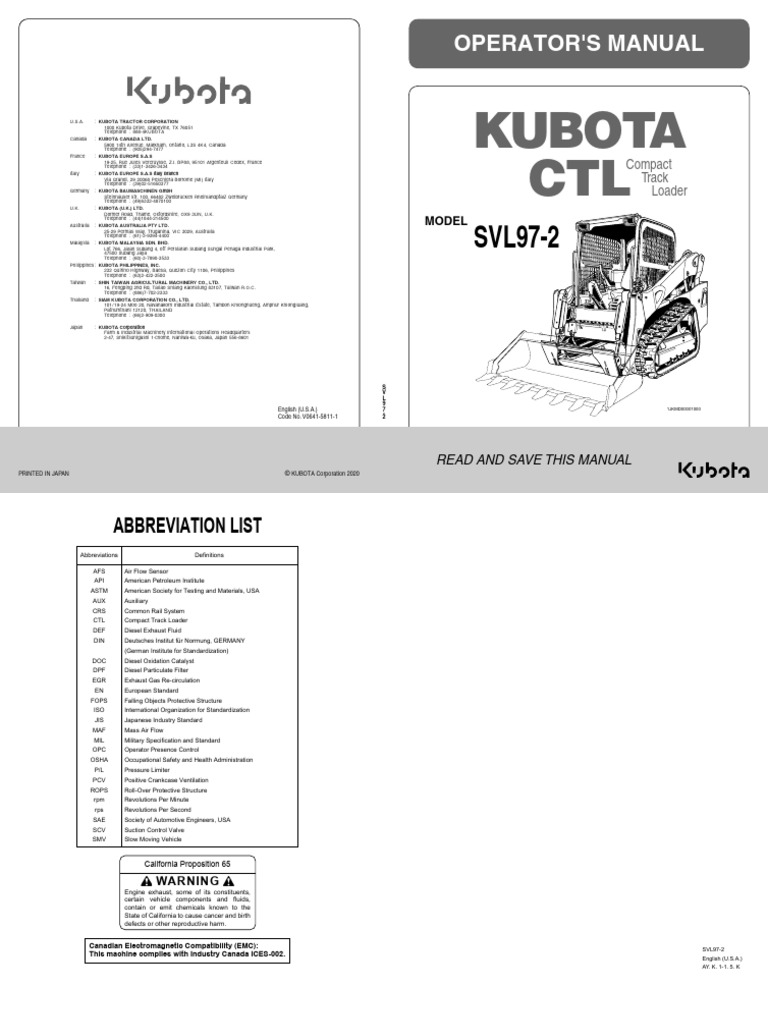 2017 KUBOTA SVL75 2 SERVICE MANUAL PDF FREE DOWNLOAD visual data 2