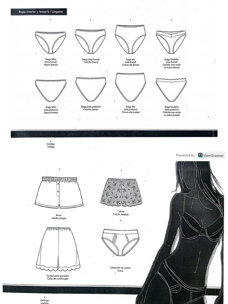 Dibujo Plano de Ropa Interior | PDF
