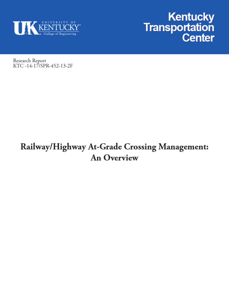 At-Grade Crossing Management Overview | PDF | Federal Highway ...