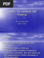 SIADH, DI, Cerebral Salt Wasting