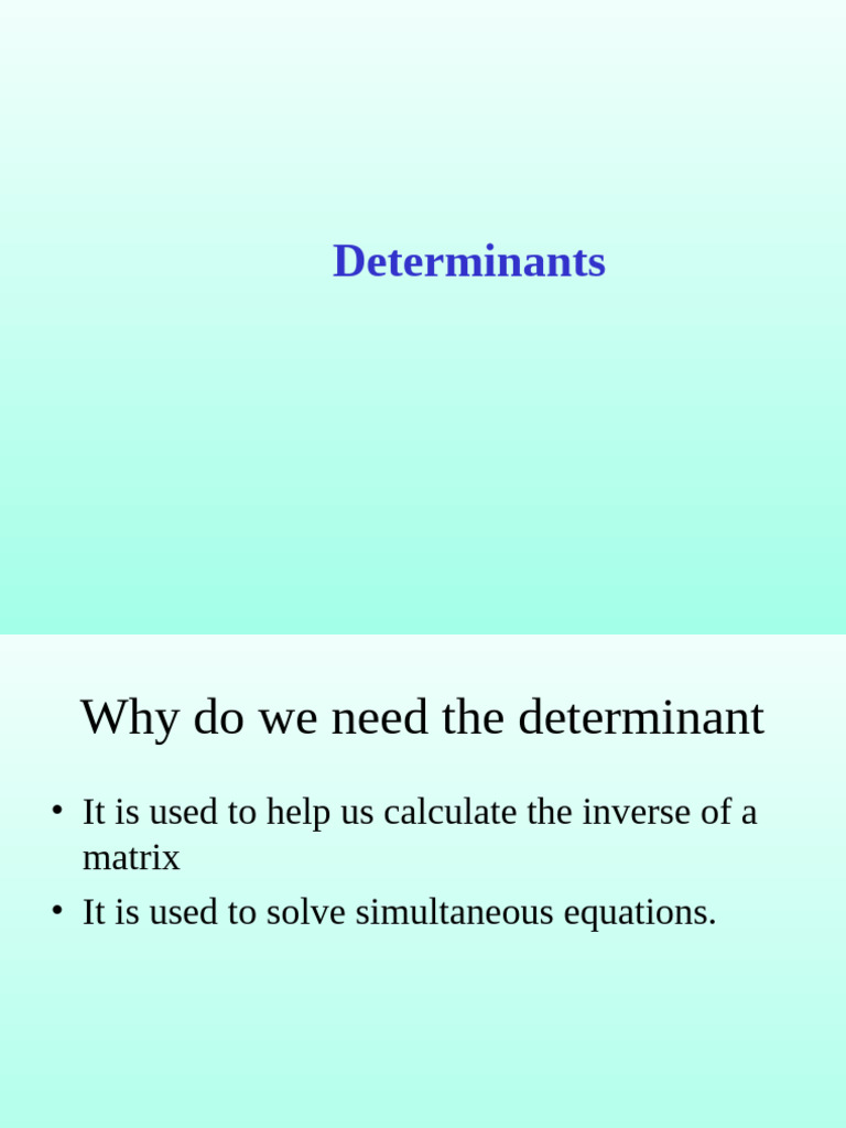 2 5 DETERMINANTS DEFINITION visual data 3