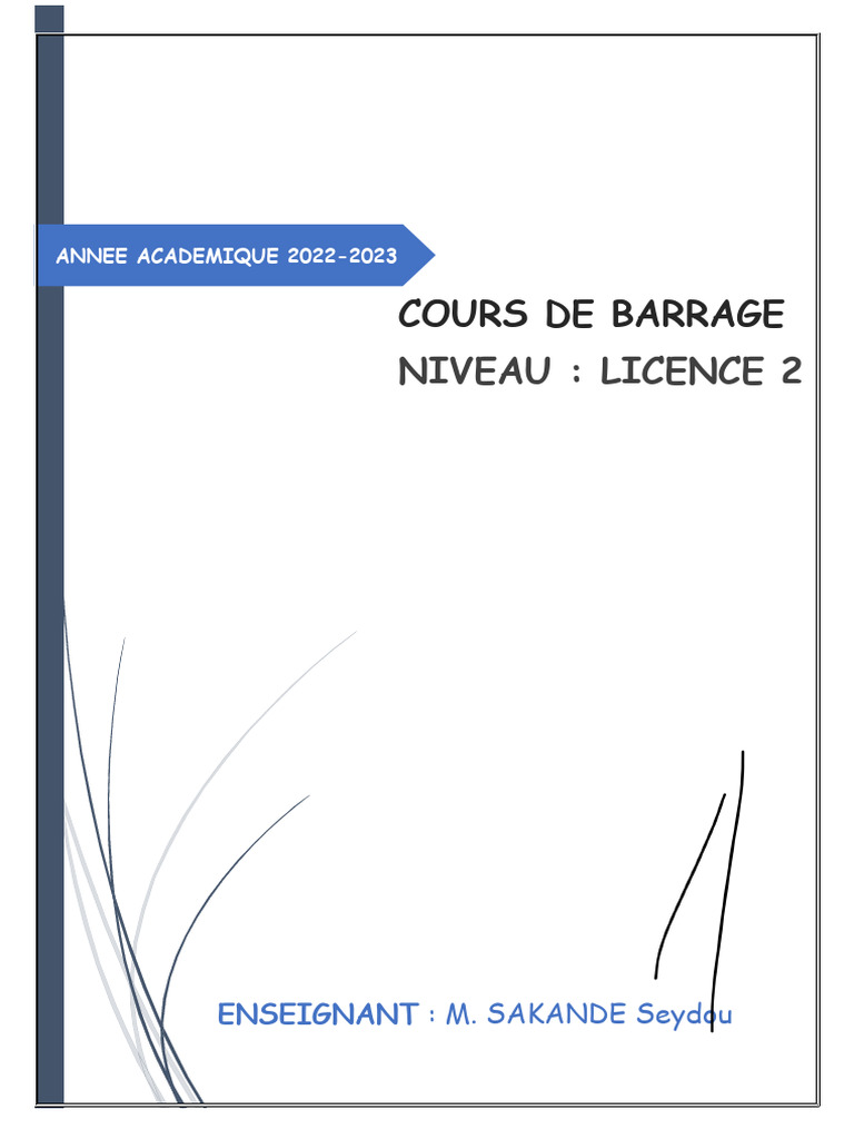 Cours De Barrage Pdf