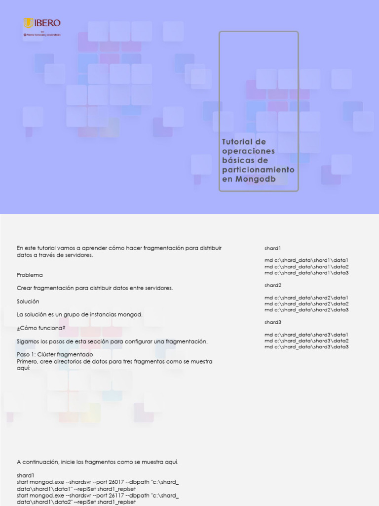 Tutorial de Fragmentación en MongoDB | PDF | Mongo Db | Métodos y ...