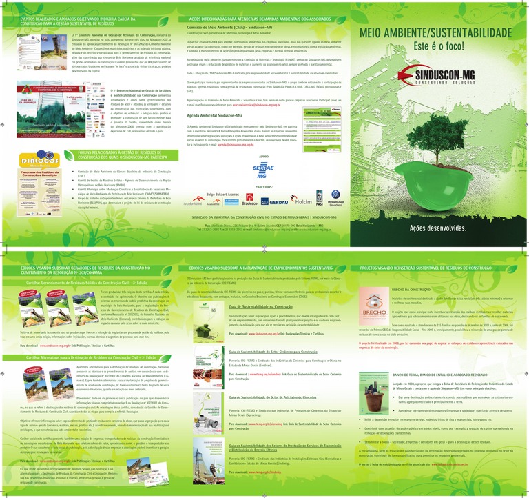 Folder Meio Ambiente Sustentabilidade | Desperdício | Sustentabilidade