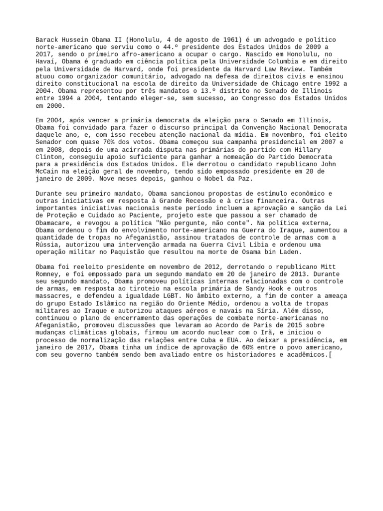 Sobre Obama. | PDF | Barack Obama | Gobierno Federal de los Estados Unidos