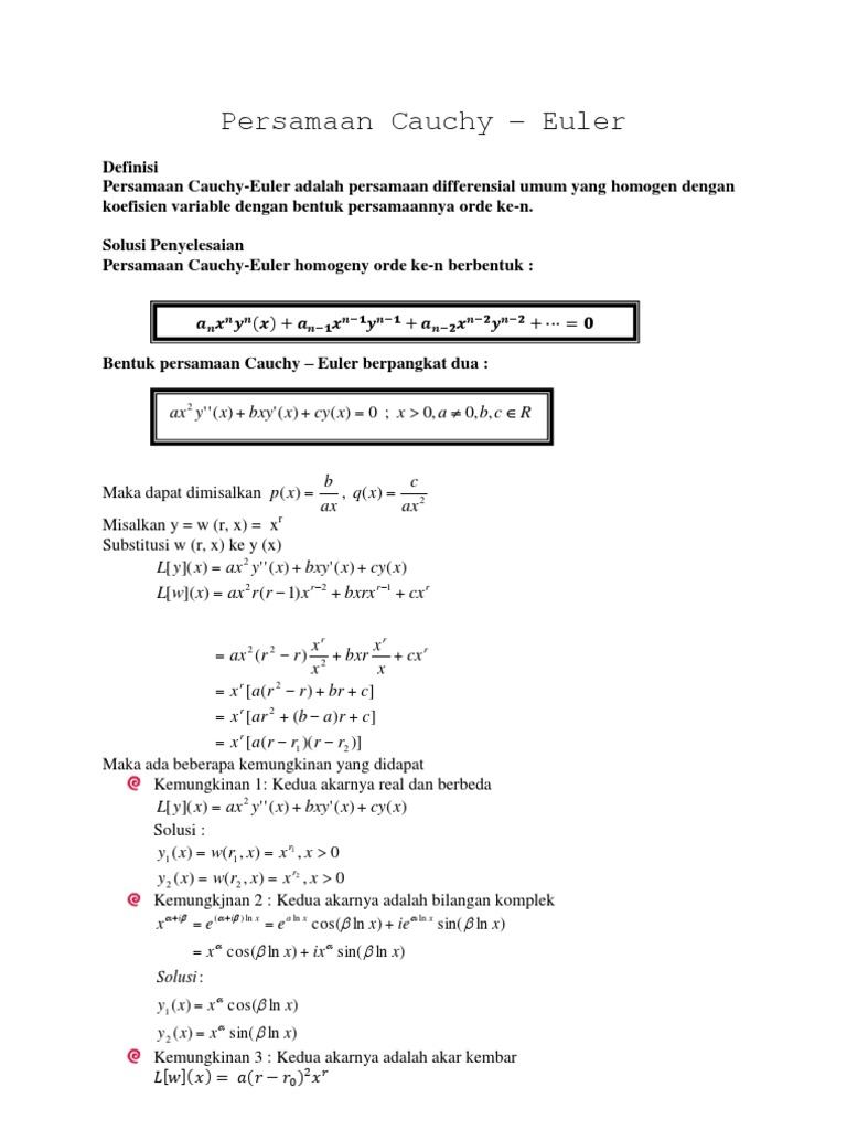 Cauchy Euler