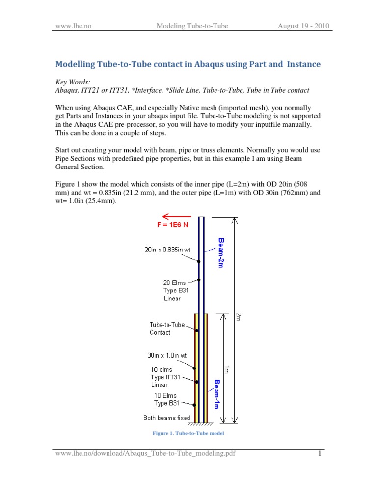 Tube-to-Tube Modeling in Abaqus | PDF | Truss | Pipe (Fluid Conveyance)