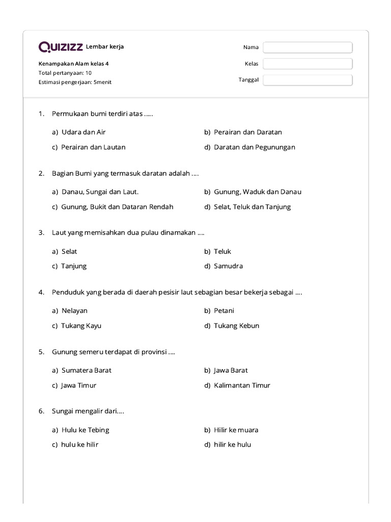 2 Rangkap Ipas Kelas 4 | PDF