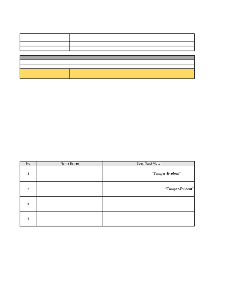 Contoh Spektek Gelang Pasien | PDF