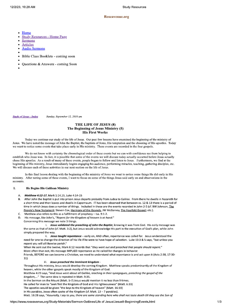 His First Works | PDF