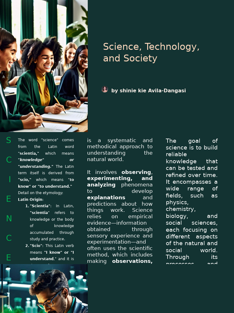 Science, Technology, and Society Interactions | PDF | Science | Science ...