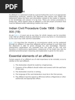 Civil Procedure II Affidavit Guidelines | PDF | Affidavit | Evidence