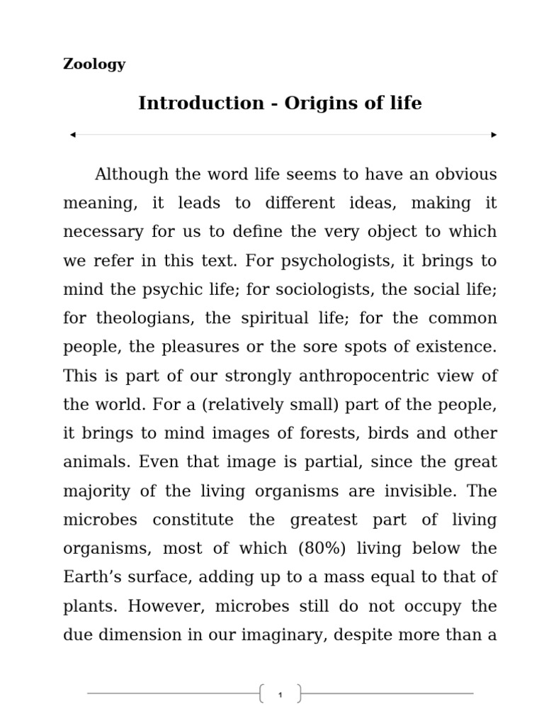 Origin Of Life Pdf