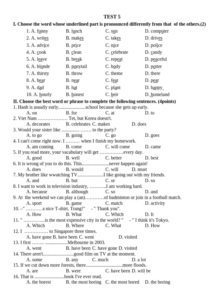 Test 5 | PDF