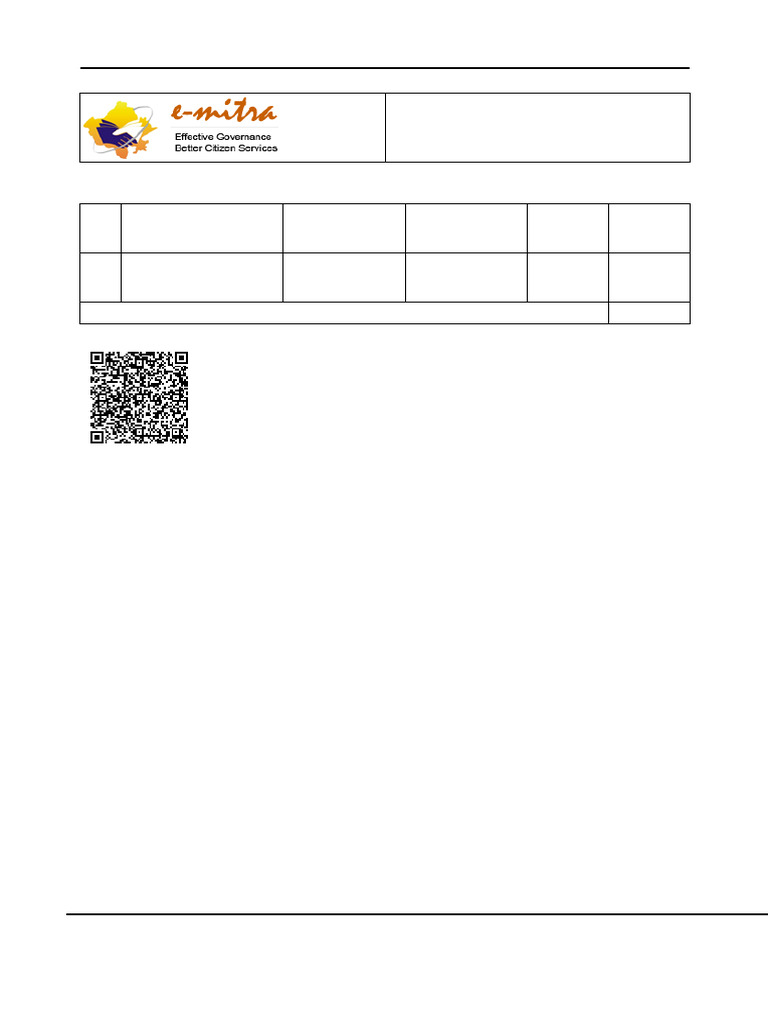 Rajasthan e-Governance Payment Receipt | PDF