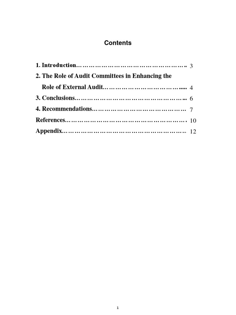The Role of Audit Committees in Enhancing The Role of External Audit ...