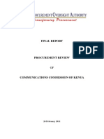 CCK Procurement Review Report