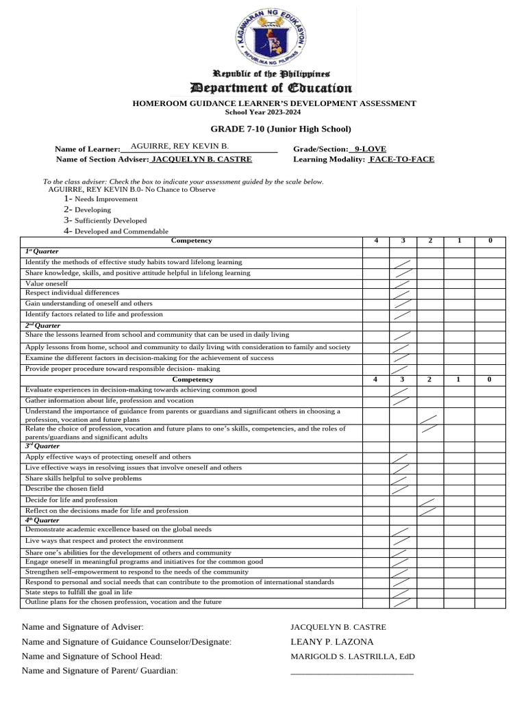 Homeroom Guidance Learner | PDF