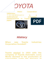 Toyota: Toyota Motor Corporation (Japanese: Is A Multinational Automaker Headquartered in Toyota, Aichi, Japan