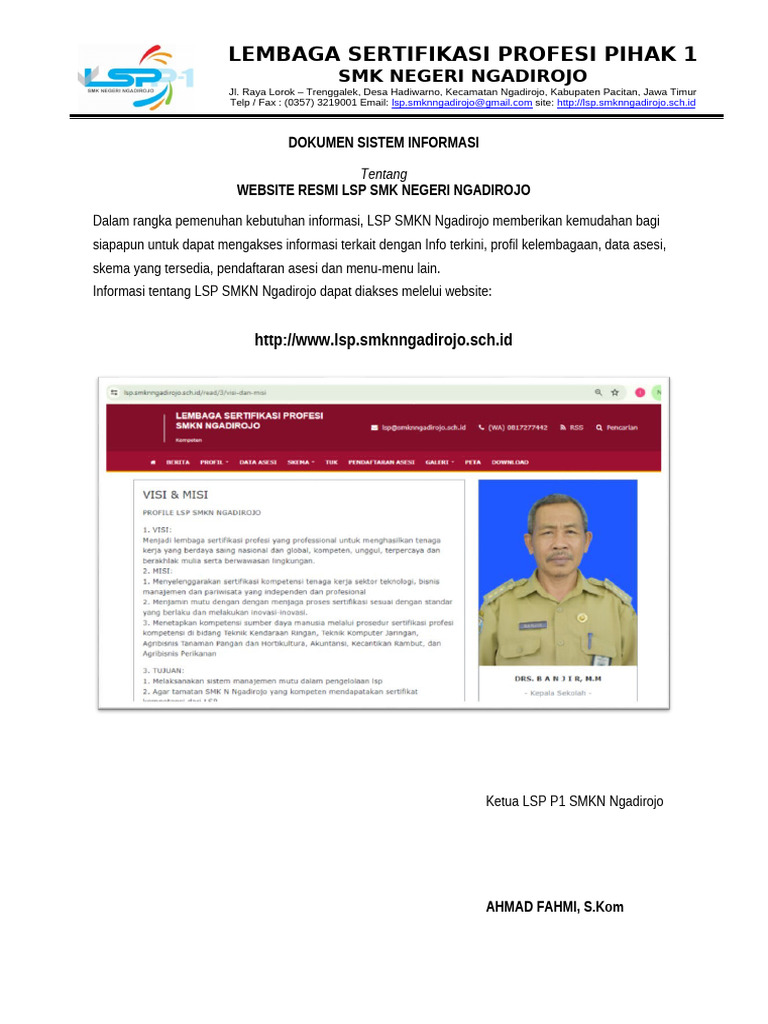 Lsp-036-Dokumen Sistem Informasi | PDF