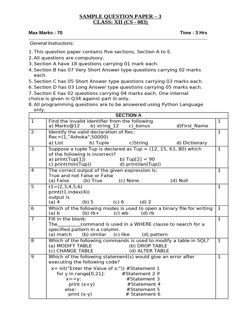 QP 3 | PDF