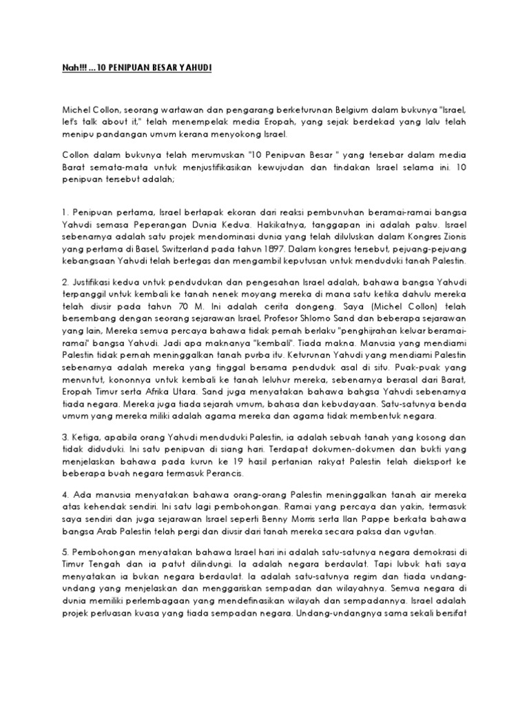 10 Penipuan Besar Yahudi Pdf