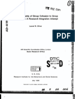 The Relationship of Group Cohesion to Group Performance - A Research Integration Attempt - Laurel W Oliver - July 1988