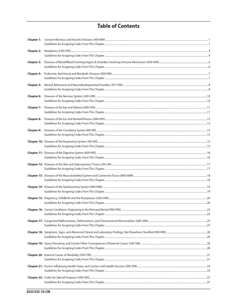 Guidelines Tips 2025 ICD10CM Books LO2 PDF