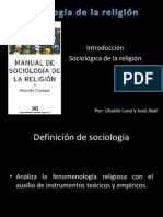 Sociología de la religión (Introducción)