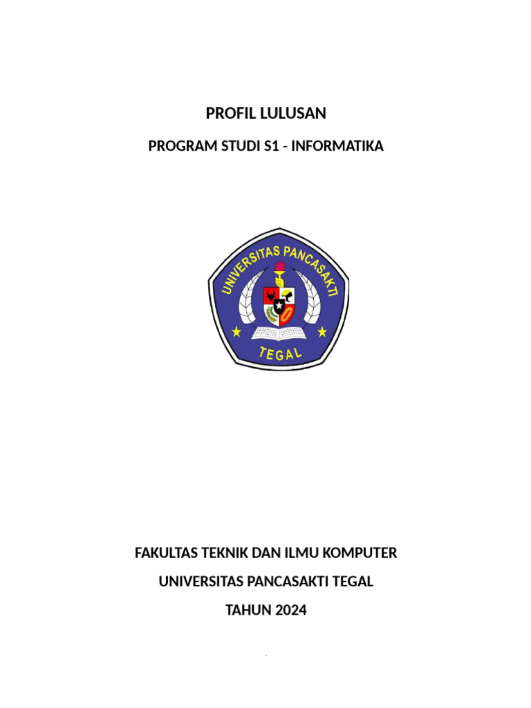 Profil Lulusan Program Studi Informatika | PDF