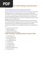 11 Websites For GRE Reading Comprehension Practice