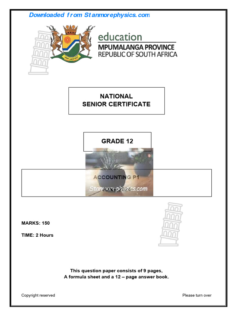 ACCOUNTING GRADE 12 STUDY GUIDE 2024 PDF FREE DOWNLOAD visual data 6