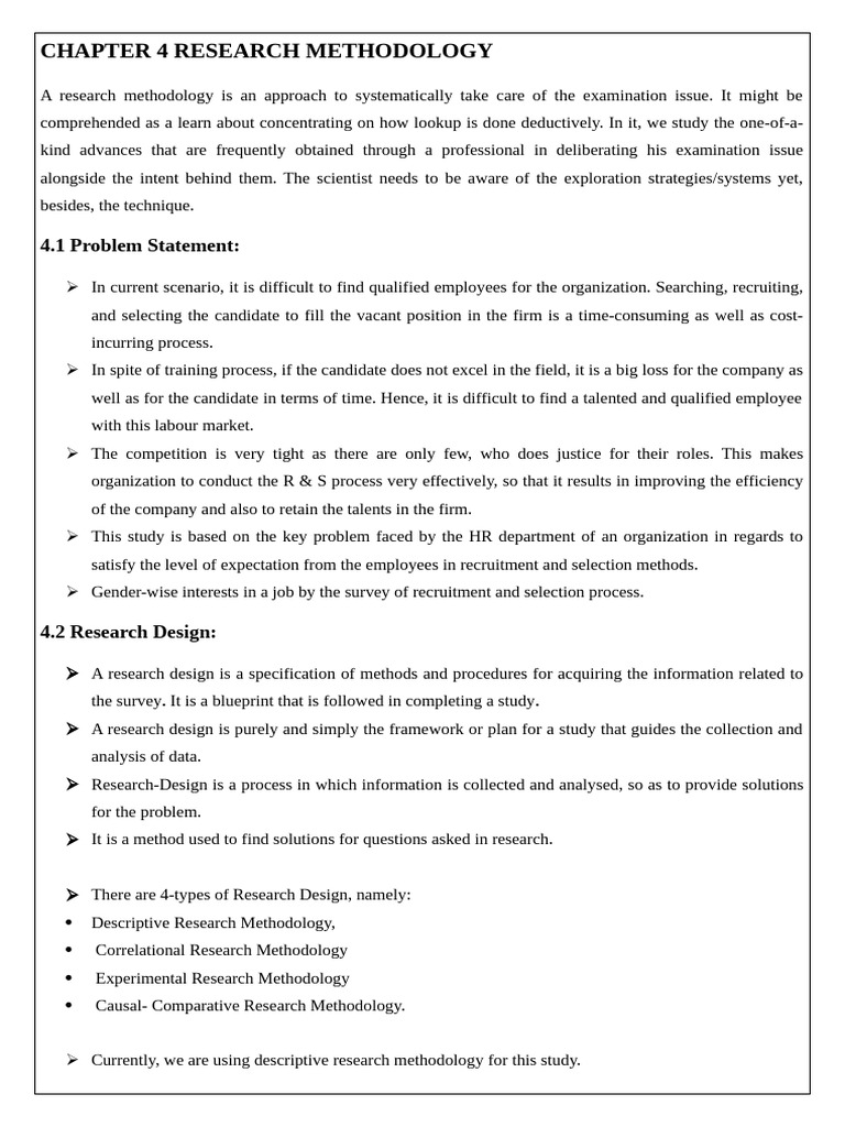 Chapter 4 Research Methodology | PDF