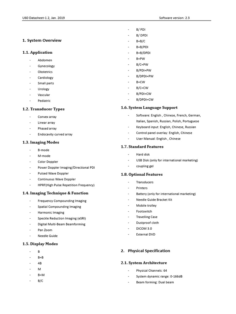 U60 Datasheet-1.2 | PDF