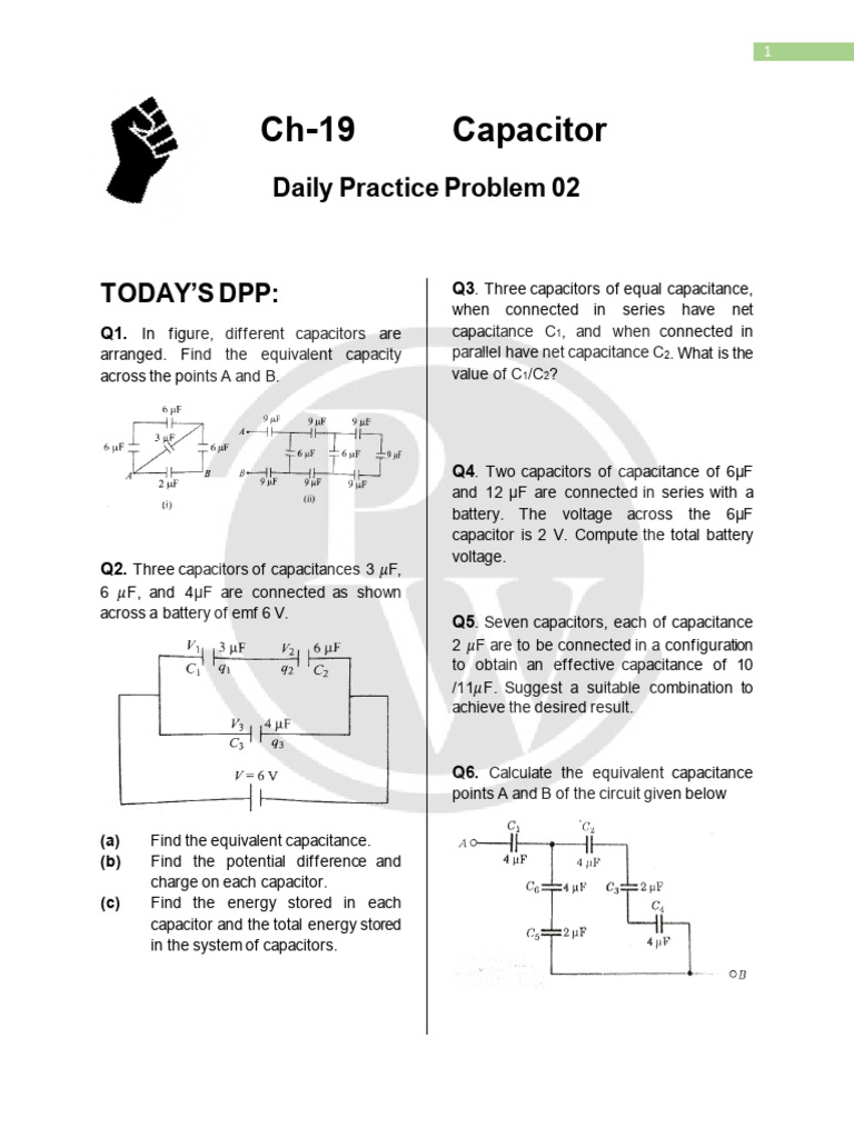 Capacitor Test 02 Pdf Capacitor Capacitance