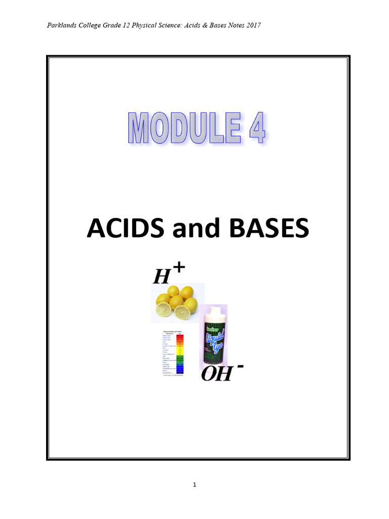 Module 6 Acids and Bases | PDF