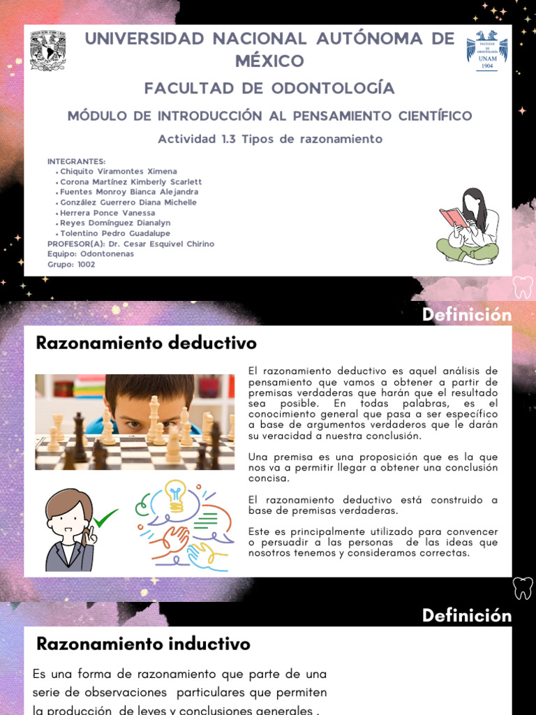 Actividad 1.3 Tipos de Razonamiento | PDF | Razonamiento deductivo | Razón