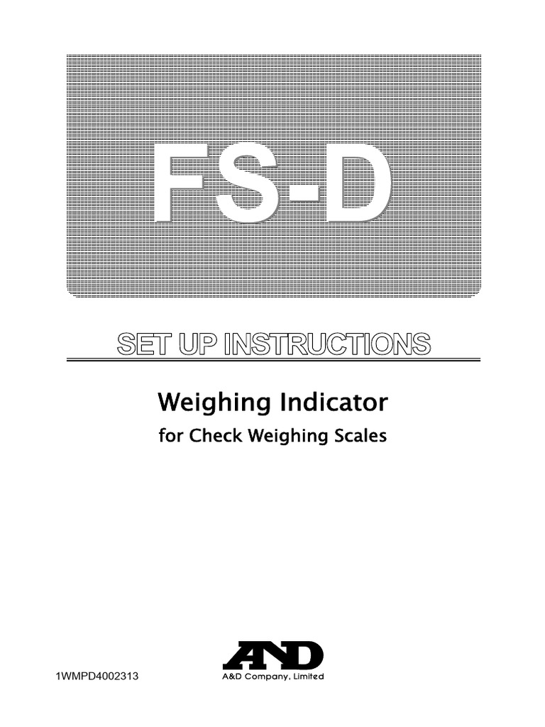 Weighing Indicator Manual for Scales | PDF | Electrical Connector ...