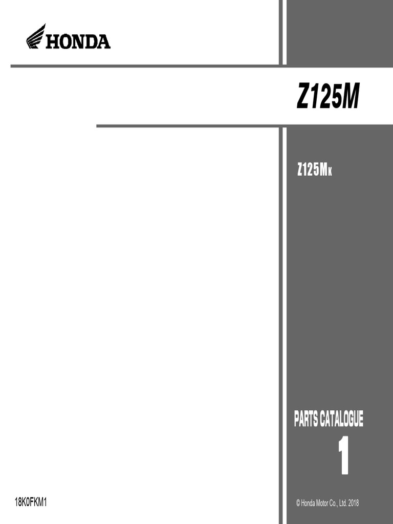 Honda partlist z125 pdf