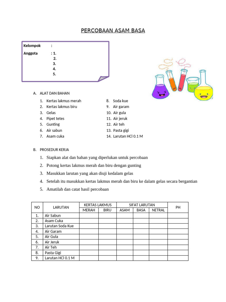 Percobaan Asam Basa | PDF